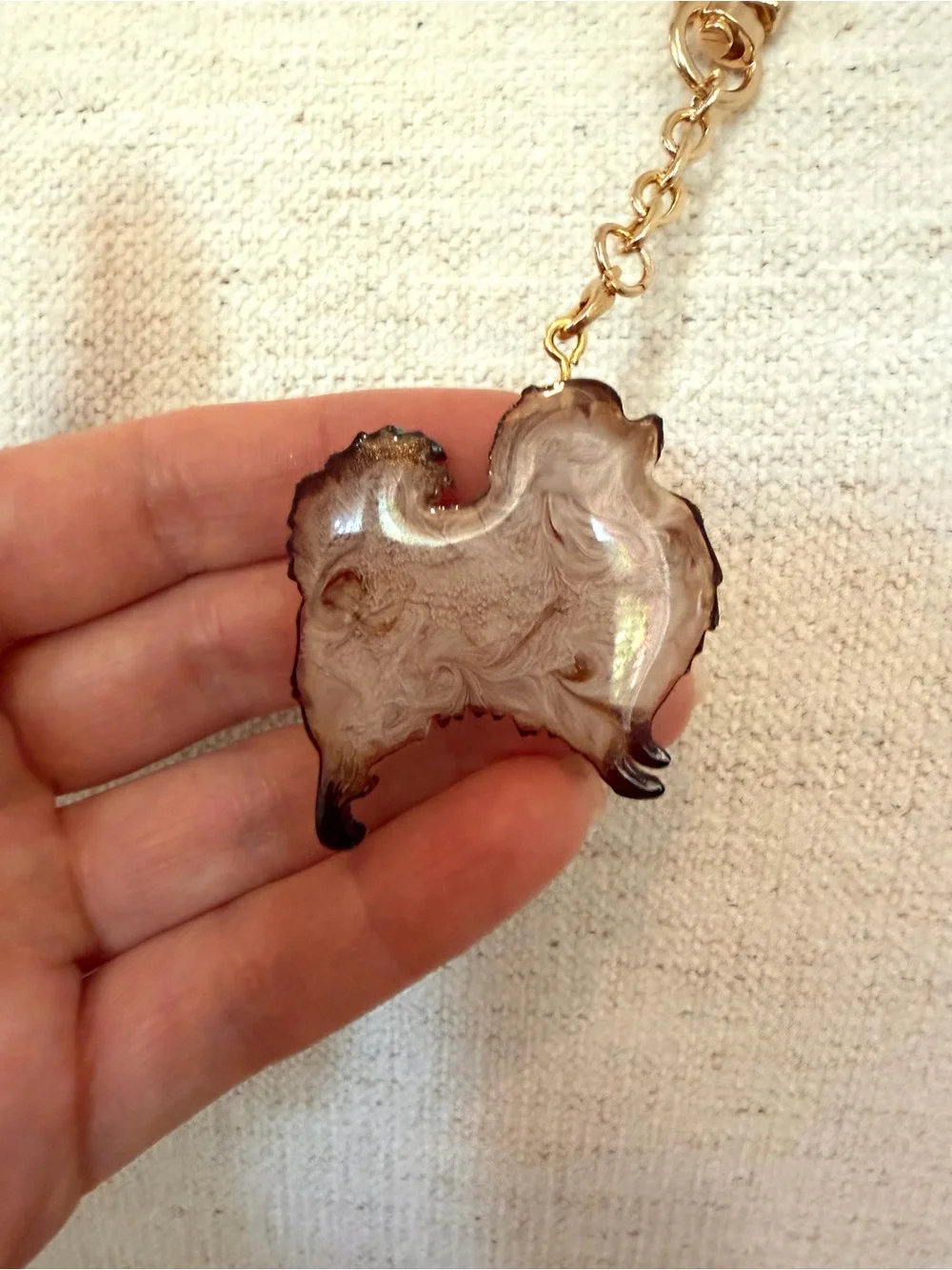Pomeranian Bag Charm – Handmade